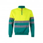 Jersey polar bicolor de trabajo en poliéster de 300 g/m2 color amarillo