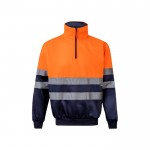 Jersey polar bicolor de trabajo en poliéster de 300 g/m2