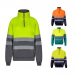Jersey polar bicolor de trabajo en poliéster de 300 g/m2 varios colores