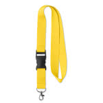 Lanyard promocional barato con hebilla color amarillo