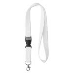 Lanyard publicitario sublimado con hebilla color blanco