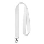 Lanyard corporativo plástico reciclado color blanco