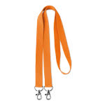 Lanyard doble corporativo color naranja