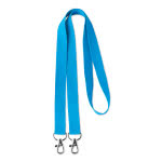 Lanyard doble corporativo color azul claro