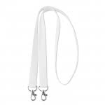 Lanyard doble publicitario sublimación color blanco