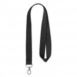 Lanyards promocionales logotipo tejido color negro