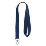 Lanyards promocionales logotipo tejido color azul