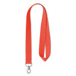 Lanyards promocionales logotipo tejido color rojo