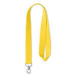 Lanyards promocionales logotipo tejido color amarillo