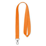 Lanyards promocionales logotipo tejido color naranja