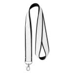 Lanyards con satín promocionales con logo color negro