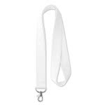 Lanyards con satín promocionales con logo color blanco