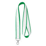 Lanyards con satín promocionales con logo color verde