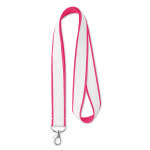 Lanyards con satín promocionales con logo color rosa