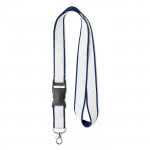 Lanyards personalizados poliéster hebilla color azul