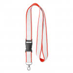 Lanyards personalizados poliéster hebilla color rojo