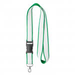 Lanyards personalizados poliéster hebilla color verde