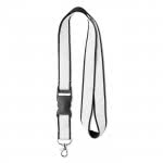 Lanyards publicidad con hebilla sublimados color negro