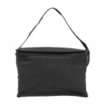 Bolsa nevera en varios colores con capacidad para 6 latas y asa a juego color negro primera vista