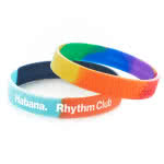 Pulseras publicitarias multicolor con logo