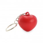 Llavero con un antiestrés en forma de corazón para personalizar color rojo segunda vista