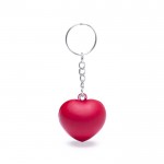 Llavero con un antiestrés en forma de corazón para personalizar color rojo primera vista