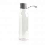 Botella de tritán con tapa de metal y asa de silicona 600ml color gris claro