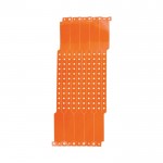 Pulsera de vinilo fluorescente para festivales y fiestas color naranja vista 1