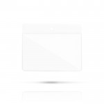 Identificador de PVC ideal para llevar una acreditación 9x5.5cm color blanco
