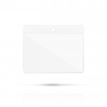 Identificador de PVC ideal para llevar una acreditación 9x5.5cm color transparente