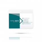 Identificador de PVC ideal para llevar una acreditación 9x5.5cm vista con logo impreso