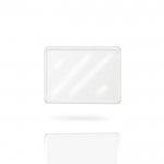 Identificador acrílico con imán con papel a 1 cara 4.9x3.5cm color transparente