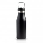 Botella termo con compartimento en la tapa y asa transporte 510ml color negro vista 11