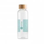 Botella de RPET con tapa de bambú y capacidad para 500ml
