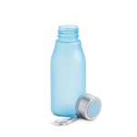 Botella de plástico reciclado estilo mate con mosquetón 350ml color turquesa vista 1