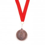 Medalla metálica motivo olímpico color marrón