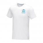 Camiseta hombre algodón orgánico GOTS 160 g/m2 Elevate NXT color blanco vista impresión serigrafía
