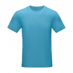 Camiseta hombre algodón orgánico GOTS 160 g/m2 Elevate NXT color azul segunda vista frontal