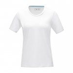 Camiseta mujer algodón orgánico GOTS 160 g/m2 Elevate NXT color blanco segunda vista frontal