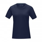 Camiseta mujer algodón orgánico GOTS 160 g/m2 Elevate NXT color azul marino segunda vista frontal