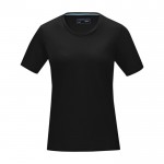 Camiseta mujer algodón orgánico GOTS 160 g/m2 Elevate NXT color negro segunda vista frontal
