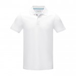 Polo algodón orgánico GOTS de hombre 180 g/m2 Elevate NXT color blanco segunda vista frontal