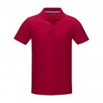 Polo algodón orgánico GOTS de hombre 180 g/m2 Elevate NXT color rojo segunda vista frontal