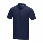 Polo algodón orgánico GOTS de hombre 180 g/m2 Elevate NXT color azul marino