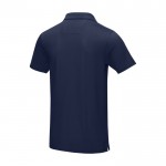 Polo algodón orgánico GOTS de hombre 180 g/m2 Elevate NXT color azul marino tercera vista trasera