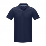 Polo algodón orgánico GOTS de hombre 180 g/m2 Elevate NXT color azul marino segunda vista frontal