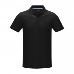 Polo algodón orgánico GOTS de hombre 180 g/m2 Elevate NXT color negro segunda vista frontal