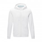 Sudadera algodón orgánico GOTS para hombre 280 g/m2 Elevate NXT color blanco segunda vista frontal