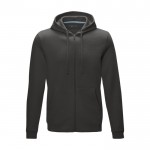 Sudadera algodón orgánico GOTS para hombre 280 g/m2 Elevate NXT color gris oscuro segunda vista frontal