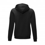 Sudadera algodón orgánico GOTS para hombre 280 g/m2 Elevate NXT color negro segunda vista trasera